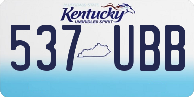 KY license plate 537UBB
