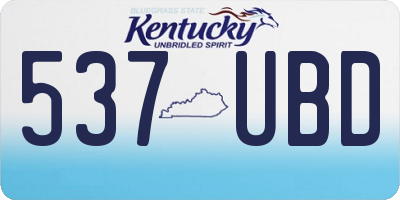 KY license plate 537UBD