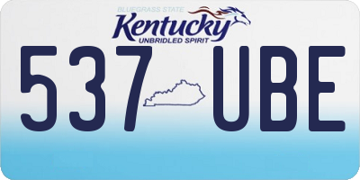 KY license plate 537UBE