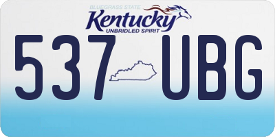 KY license plate 537UBG