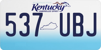 KY license plate 537UBJ