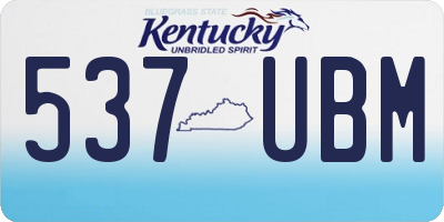 KY license plate 537UBM