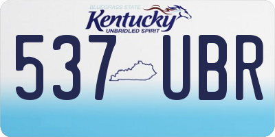 KY license plate 537UBR