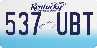KY license plate 537UBT