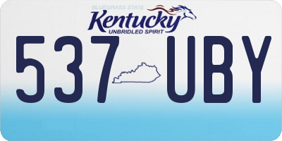 KY license plate 537UBY