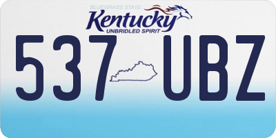 KY license plate 537UBZ