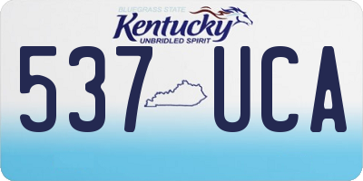 KY license plate 537UCA