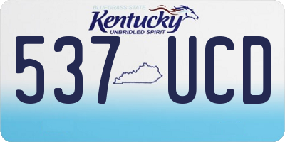 KY license plate 537UCD