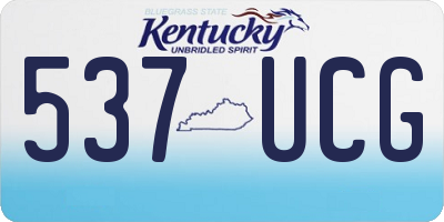 KY license plate 537UCG