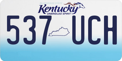 KY license plate 537UCH