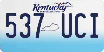 KY license plate 537UCI