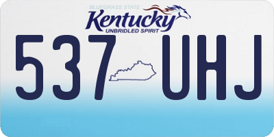 KY license plate 537UHJ