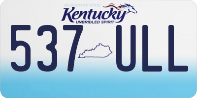 KY license plate 537ULL