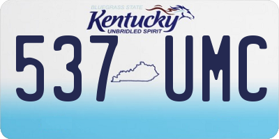 KY license plate 537UMC