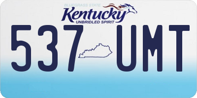 KY license plate 537UMT