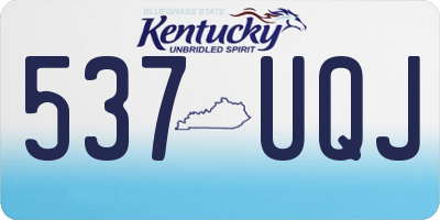 KY license plate 537UQJ
