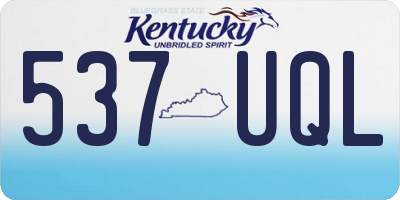 KY license plate 537UQL