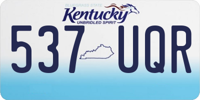 KY license plate 537UQR