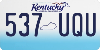 KY license plate 537UQU