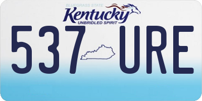 KY license plate 537URE