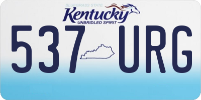 KY license plate 537URG