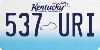 KY license plate 537URI