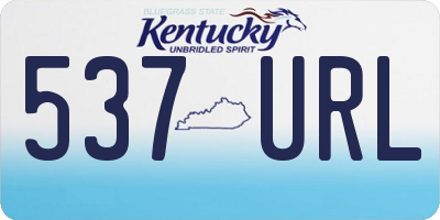 KY license plate 537URL