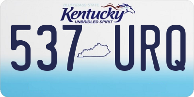 KY license plate 537URQ