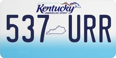 KY license plate 537URR