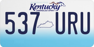 KY license plate 537URU