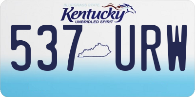 KY license plate 537URW