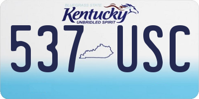 KY license plate 537USC