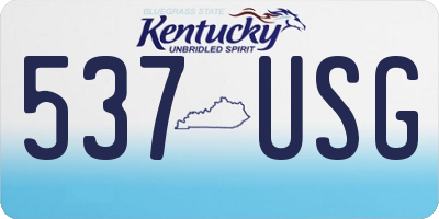 KY license plate 537USG