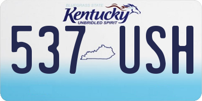 KY license plate 537USH