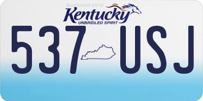KY license plate 537USJ