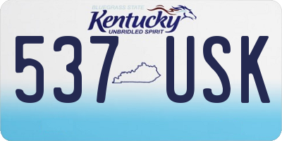 KY license plate 537USK