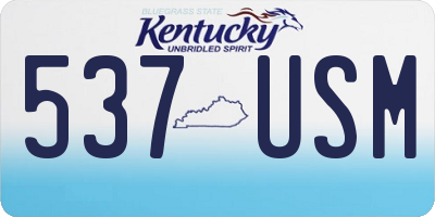KY license plate 537USM