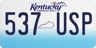 KY license plate 537USP