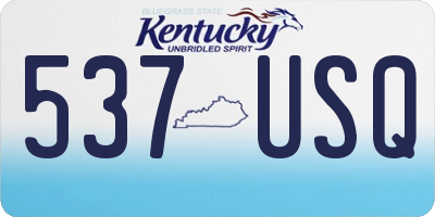 KY license plate 537USQ