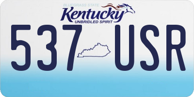 KY license plate 537USR