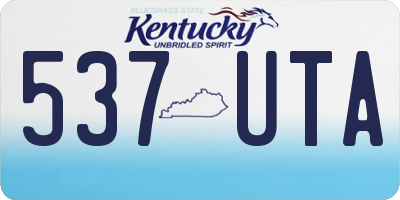 KY license plate 537UTA