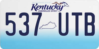 KY license plate 537UTB