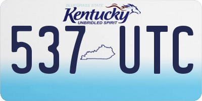 KY license plate 537UTC