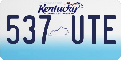 KY license plate 537UTE