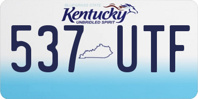 KY license plate 537UTF