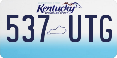 KY license plate 537UTG