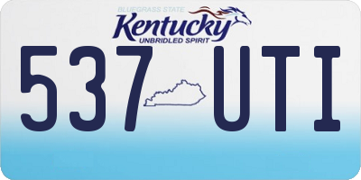KY license plate 537UTI