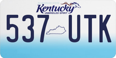 KY license plate 537UTK