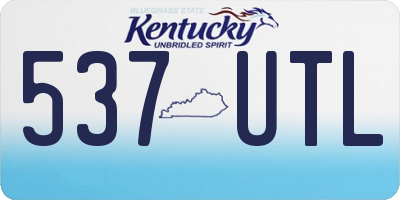 KY license plate 537UTL