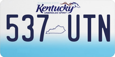KY license plate 537UTN